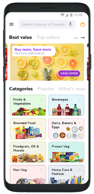 Grocery App Home Screen